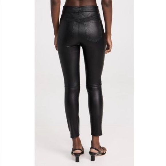 Spanx Black Leather Like Ankle Skinny Pants - Picture 2 of 7